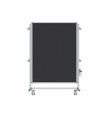 Nexus Jr. Partition, Mobile 2-Sided Fabric Bulletin Board, 46"H x 34"W, Black