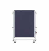 Nexus Jr. Partition, Mobile 2-Sided Fabric Bulletin Board, 46"H x 34"W, Blue