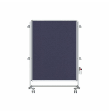 Nexus Jr. Partition, Mobile 2-Sided Fabric Bulletin Board, 46"H x 34"W, Blue - Click to enlarge