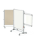 Nexus Jr. Partition, Mobile 2-Sided Porcelain Magnetic Whiteboard/ Fabric Bulletin Board, 46"H x 34"W, Beige - 2