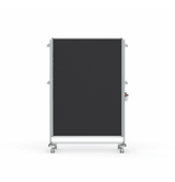 Nexus Partition, Mobile 2-Sided Fabric Bulletin Board, 65"H x 46"W, Black