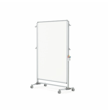 Nexus Partition, Mobile 2-Sided Porcelain Magnetic Whiteboard, 65"H x 46"W - Click to enlarge