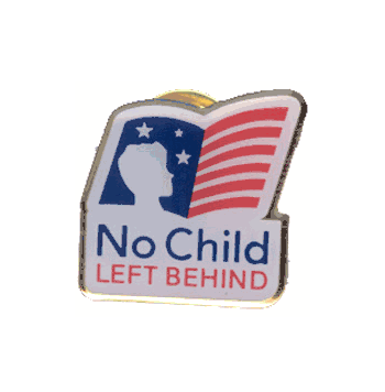 No Child Left Behind Lapel Pin - Click to enlarge