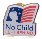 No Child Left Behind Lapel Pin