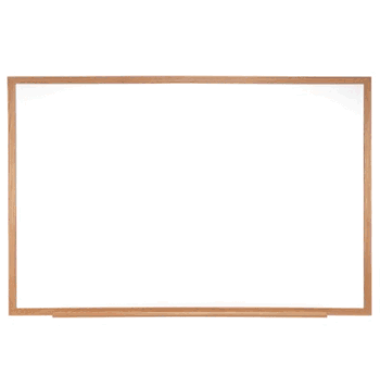 Non-Magnetic Dry Erase Board with Wood Frame, 4'H x 8'W - Click to enlarge