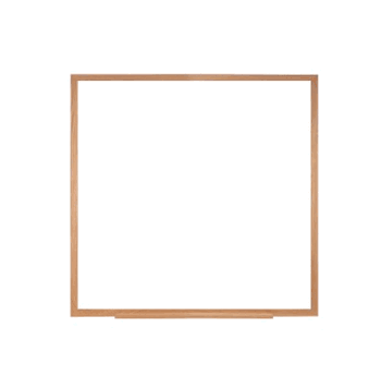 Non-Magnetic Dry Erase Board with Wood Frame, 4'H x 4'W - Click to enlarge