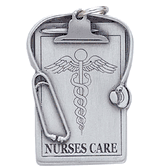 Nurses Care Pewter Keychains