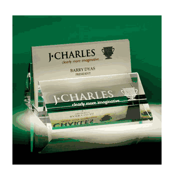 Oblique Crystal Card Holder - Click to enlarge