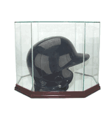 Octagon Batting Helmet Glass Display Case
