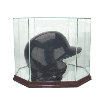 Octagon Batting Helmet Glass Display Case - Click to enlarge
