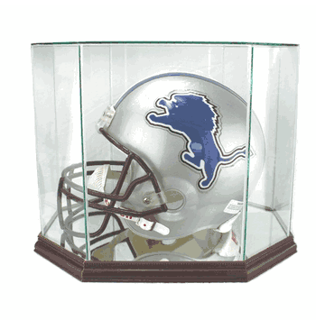 Octagon Glass Football Helmet Display Case - Click to enlarge