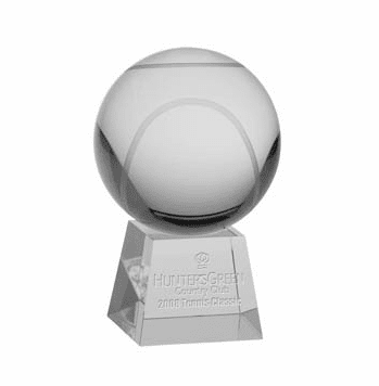Optical Crystal Award - Tennis Ball - Click to enlarge