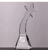 Optical Cut Crystal Shooting Star Award