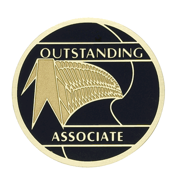 Outstanding Associate Medal Insert (Etched) - Click to enlarge