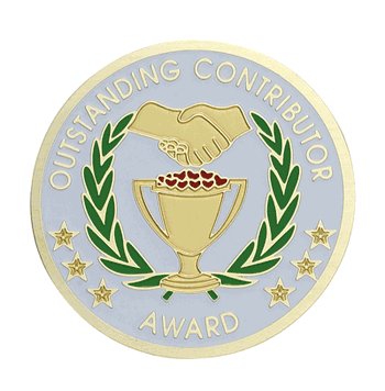 Outstanding Contributor Award Medal Insert (Etched) - Click to enlarge