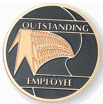 Outstanding Employee Medal Insert (Etched) - Click to enlarge