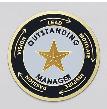 Outstanding Manager Medal Insert (Etched) - Click to enlarge