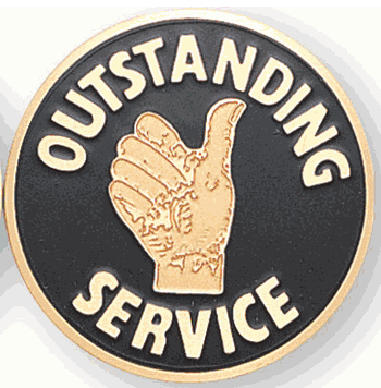 Outstanding Service Medal Insert (Etched) - Click to enlarge