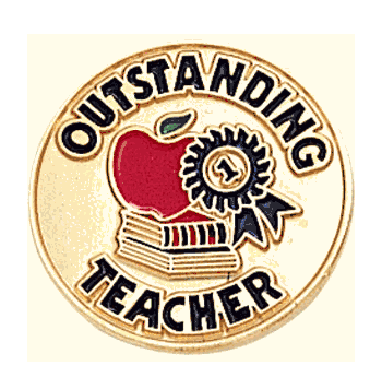 Outstanding Teacher Lapel Pin - Click to enlarge