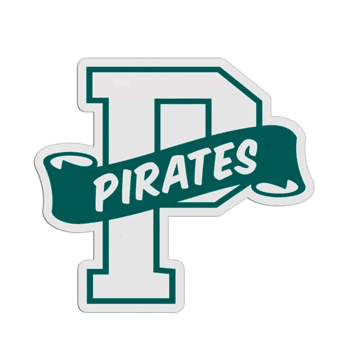 P-Shaped Mascot Badge with Choice of Back - Click to enlarge