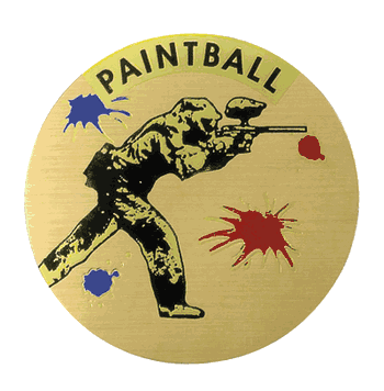 Paintball Mylar Decal Medal Insert - Click to enlarge