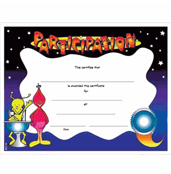 Participation Certificates with "Galaxy" Design - Click to enlarge