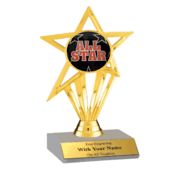 Participation Insert Trophy - All Star - Click to enlarge