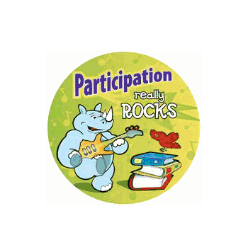 Participation Really Rocks Motivational Stickers - Click to enlarge
