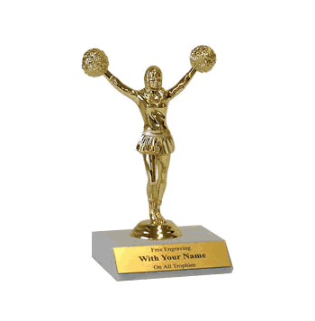 Cheerleading Participation Trophy - Marble Base - Click to enlarge