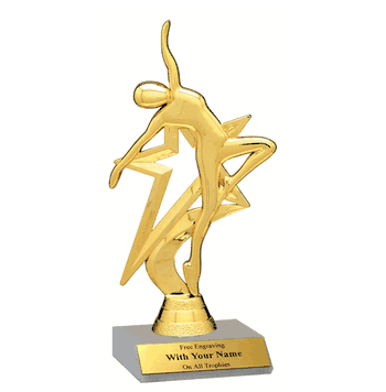 Dancer Figure Participation Trophy - Marble Base - Click to enlarge