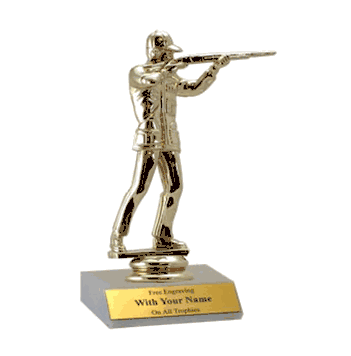 Skeet Shooting Participation Trophy - Marble Base - Click to enlarge