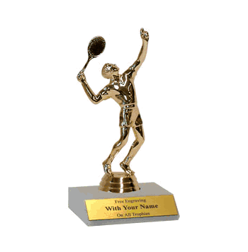 Tennis Participation Trophy - Marble Base - Click to enlarge