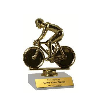 Participation Trophies with Marble Base - Bicycle - Click to enlarge