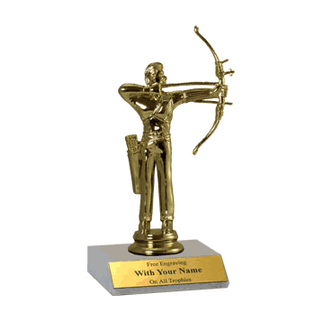 Participation Trophies with Marble Platform - Archery - Click to enlarge