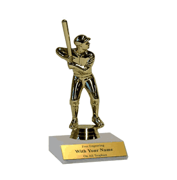 Participation Baseball Trophy with Marble Platform - Click to enlarge