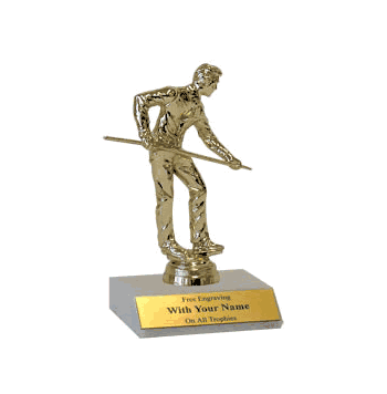 Participation Trophies with Marble Platform - Billiards - Click to enlarge