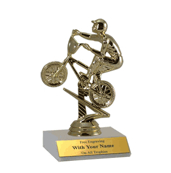 Participation Trophies with Marble Platform - BMX - Click to enlarge