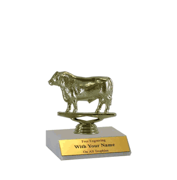 Participation Trophies with Marble Platform - Bull Figure - Click to enlarge