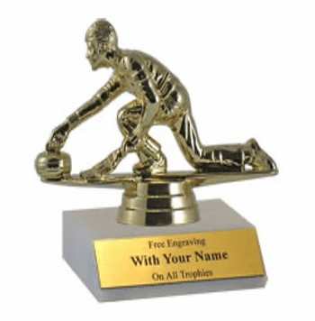 Curling Participation Trophy - Marble Base - Click to enlarge