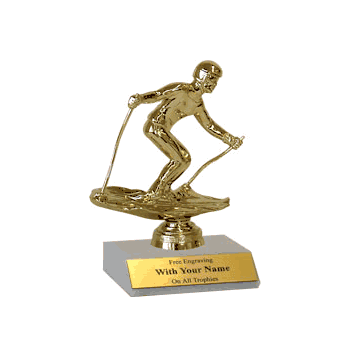 Participation Trophies with Marble Platform - Downhill Skiing - Click to enlarge