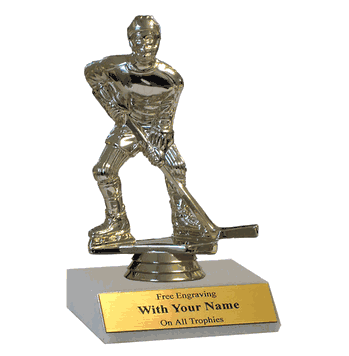 Participation Trophies with Marble Platform - Hockey - Click to enlarge