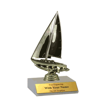 Participation Trophies with Marble Platform - Sailboat - Click to enlarge