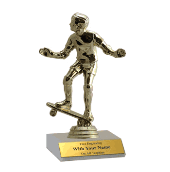Participation Trophies with Marble Platform - Skateboarding - Click to enlarge