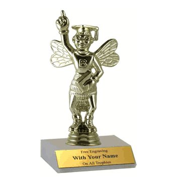 Participation Trophies with Marble Platform - Spelling Bee - Click to enlarge