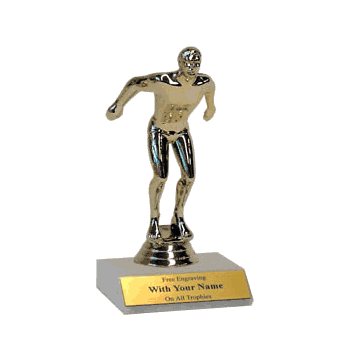Swimming Participation Trophy - Marble Base - Click to enlarge