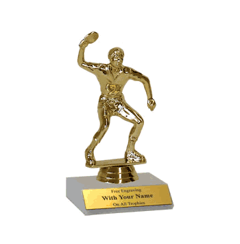 Participation Trophies with Marble Platform - Table Tennis / Ping Pong - Click to enlarge