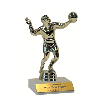 Volleyball Participation Trophy - Marble Base - Click to enlarge