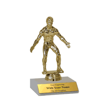 Wrestling Participation Trophy - Marble Base - Click to enlarge