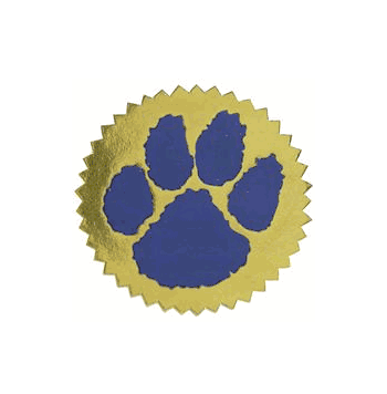 Paw Blue (Round) Seals - Click to enlarge
