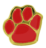 Paw Print Mascot Pins - Multiple Colors